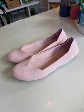 Rothy's Blush (Petal Pink) The Flat Knit Ballet Flats Size 10